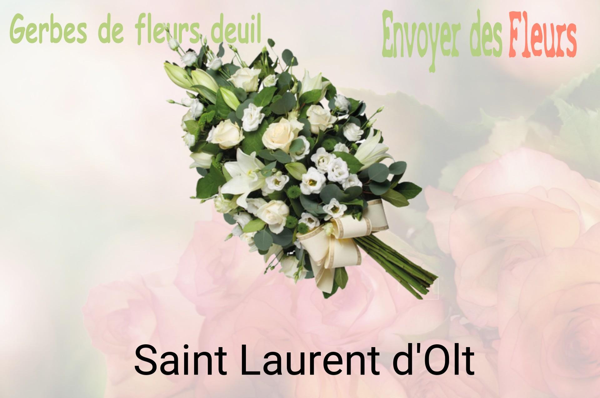 Gerbe de fleurs de deuil livrée à Saint-Laurent-d'Olt